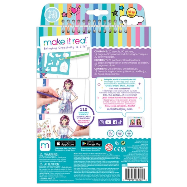 Fashion Design Sketchbook Make It Real 3203MR, Digital Dream