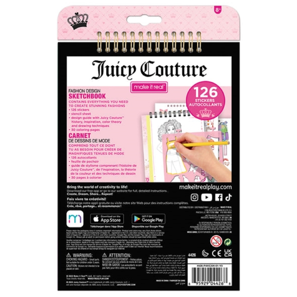 Fashion Design Sketchbook Make It Real 4426MR, Juicy Couture