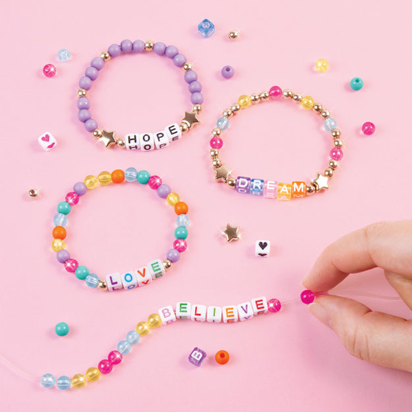 სამაჯურების ასაწყობი ნაკრები Make It Real 1742MR, Alphabet Bead Bracelet Set