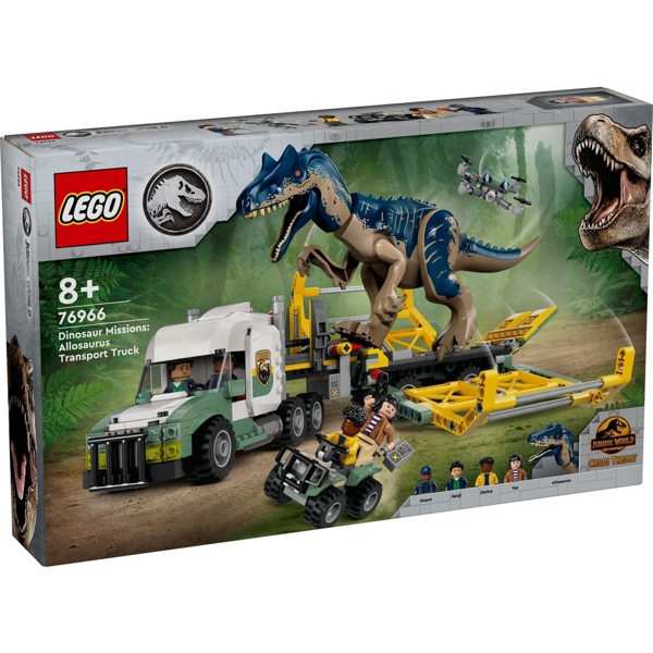 ასაწყობი კონსტრუქცია Lego 76966, Jurassic World Dinosaur Missions: Allosaurus Transport Truck