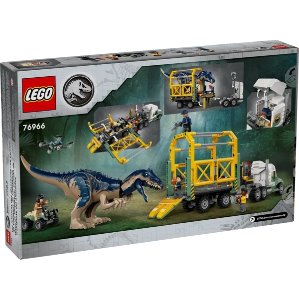 ასაწყობი კონსტრუქცია Lego 76966, Jurassic World Dinosaur Missions: Allosaurus Transport Truck