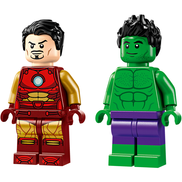 ასაწყობი კონსტრუქცია Lego 76287, Iron Man with Bike and The Hulk