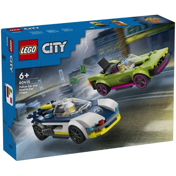 ასაწყობი კონსტრუქცია Lego 60415, Police Car and Muscle Car Chase