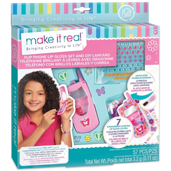 გლოსების ნაკრები Make It Real 2329MR, Lip Gloss Set Flip Phone