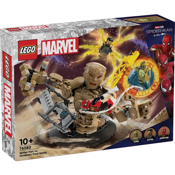 ასაწყობი კონსტრუქცია Lego 76280, Spider-Man vs. The Sandman: The Final Battle