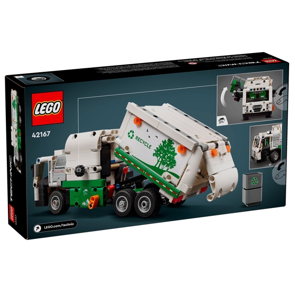 ასაწყობი კონსტრუქცია Lego 42167, Garbage Truck Mack LR Electric