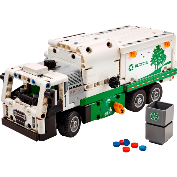 ასაწყობი კონსტრუქცია Lego 42167, Garbage Truck Mack LR Electric