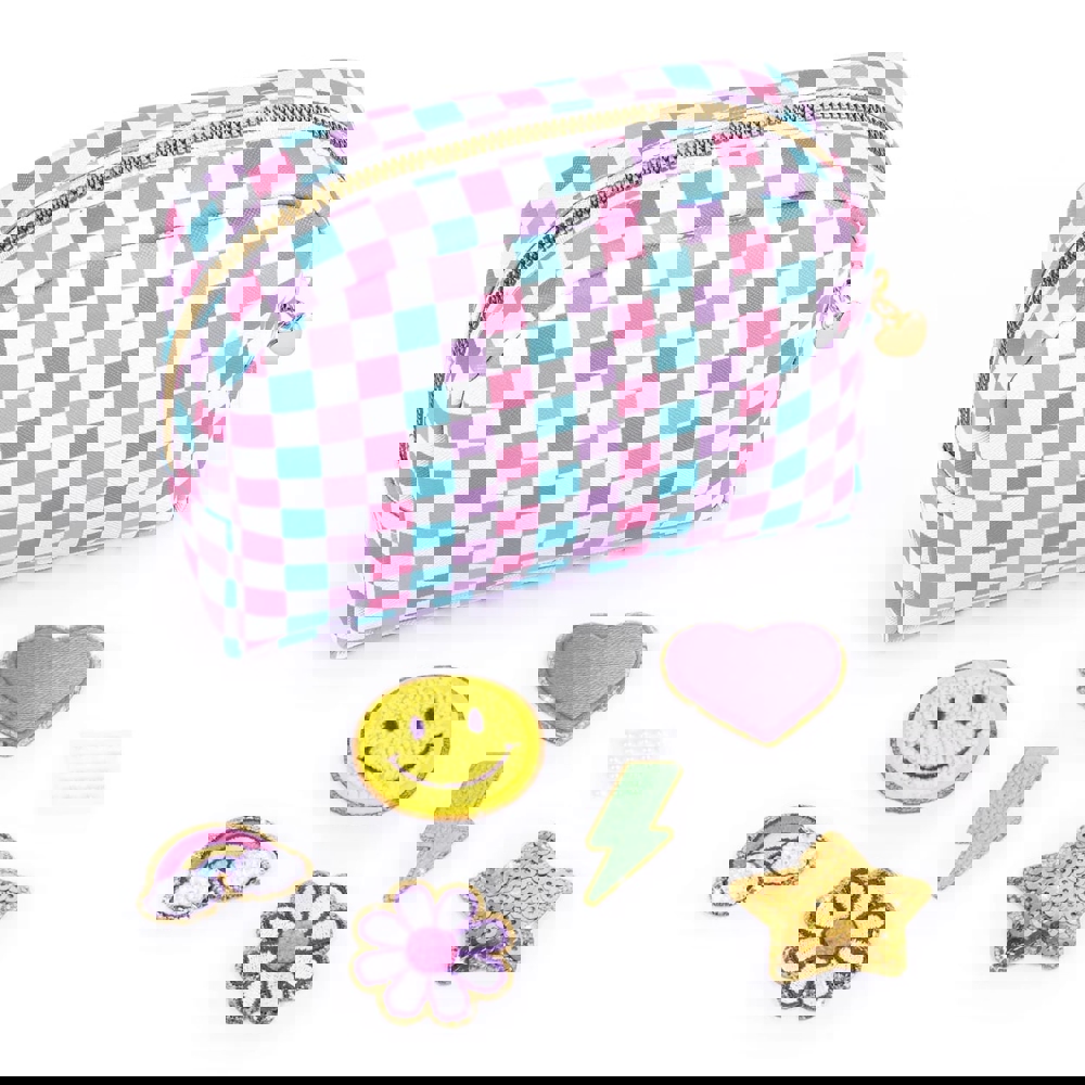 კოსმეტიკის ჩანთა Make It Real 1460MR, Fashion Bag with Patches