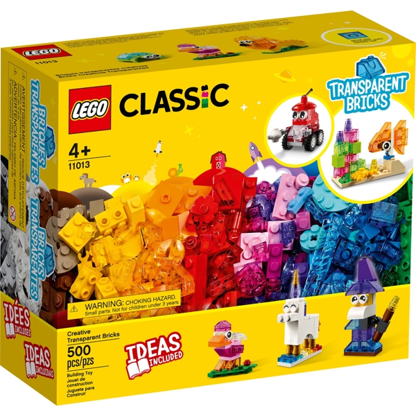 ასაწყობი კონსტრუქცია Lego 11013, Classic Creative Transparent Bricks