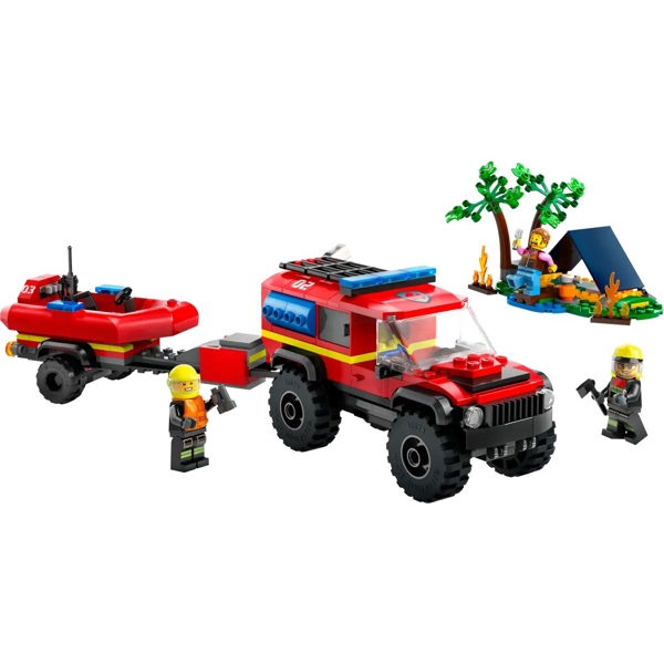 ასაწყობი კონსტრუქცია Lego 60412, Fire SUV With A Rescue Boat