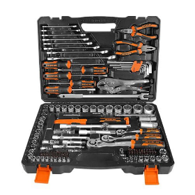 ხელსაწყოების ნაკრები Wokin 155913, 137Pcs Tool Set, Black/Silver