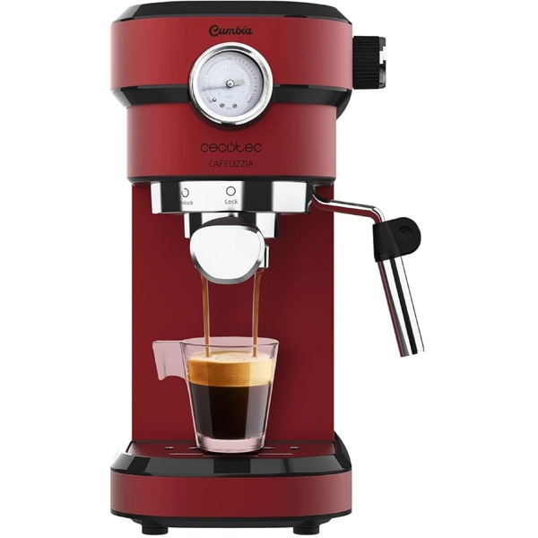 Coffee Machine Cecotec 1586 Cafetera Espresso Cafelizzia 790 Shiny Pro, 1350W, 1.2L, Red