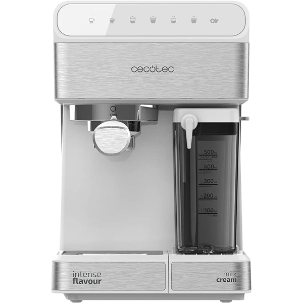 Coffee Machine Cecotec 1557 Cafetera Semi-Automática, 1350W, 1.4L, White/Silver