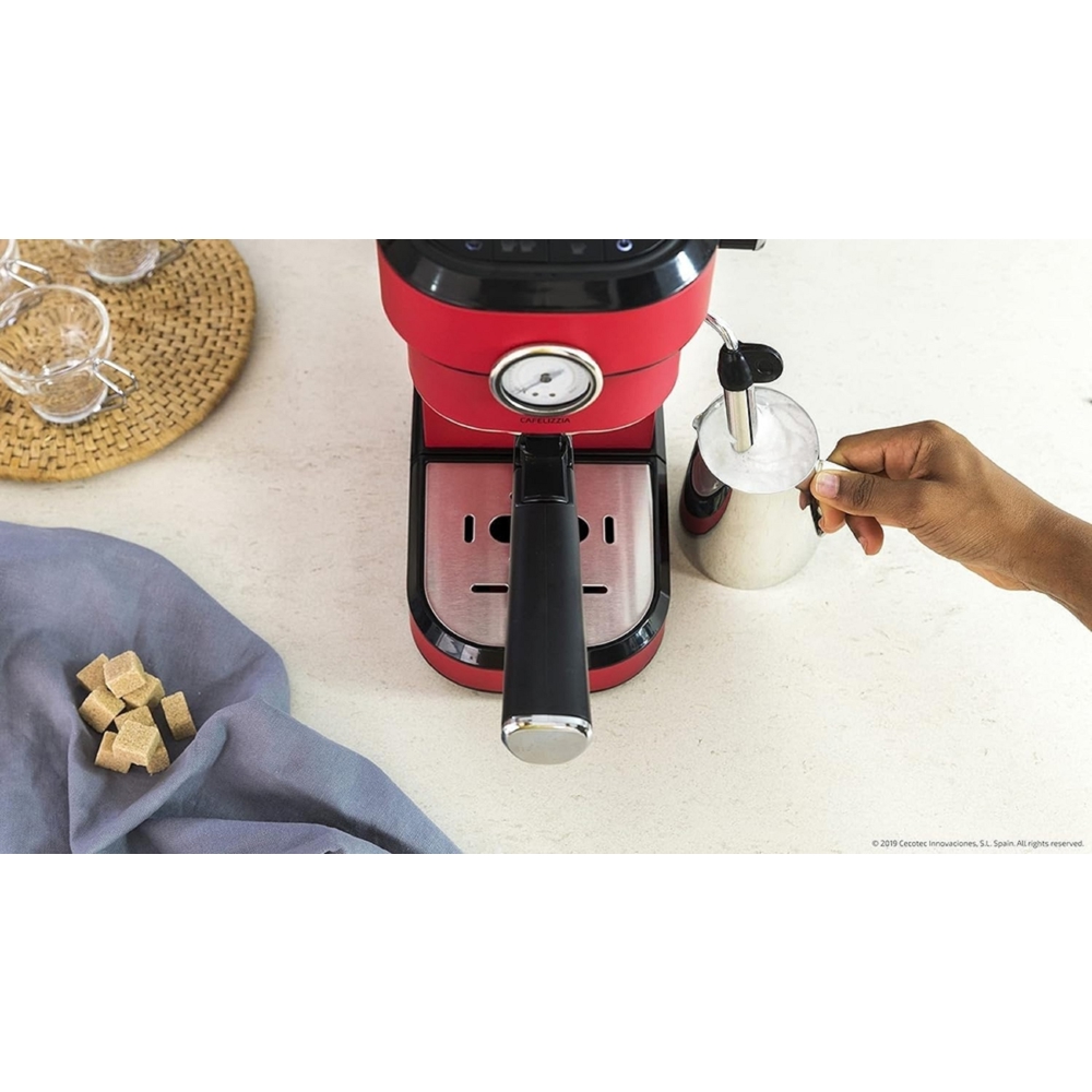 ყავის აპარატი Cecotec 1586 Cafetera Espresso Cafelizzia 790 Shiny Pro, 1350W, 1.2L, Coffee Machine, Red