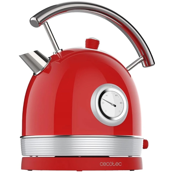 ელექტრო ჩაიდანი Cecotec 1981 Thermosense 420 Vintage, 2200W, 1.8L, Electric Kettle, Red
