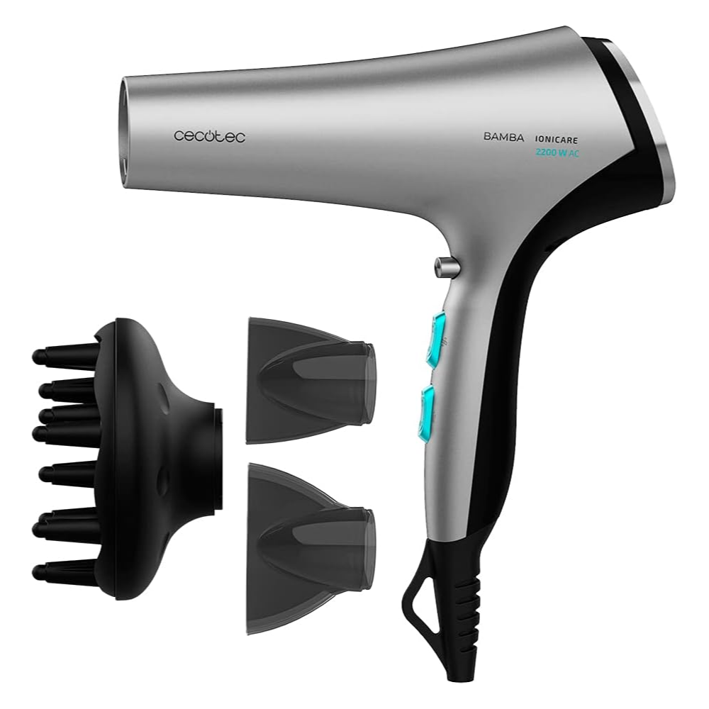 Hair Dryer Cecotec 4242 Bamba IoniCare 5320 Flashlook Black, 2200W, Black/Silver