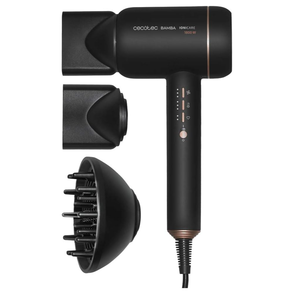 Hair Dryer Cecotec 4226 Bamba IoniCare 6000 Rockstar Fire, 1800W, Black