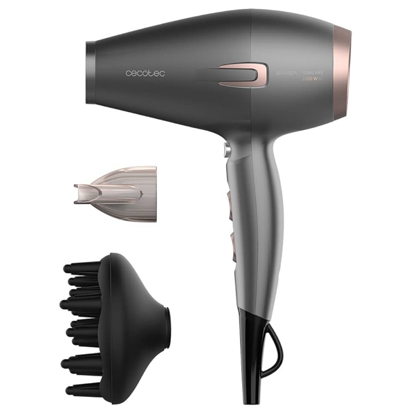 თმის საშრობი Cecotec 04234 Bamba IoniCare 6000 RockStar Essence, 2200W, Hair Dryer, Gray