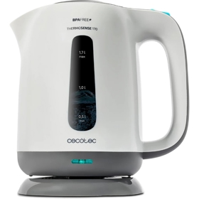 ელექტრო ჩაიდანი Cecotec 1516 Hervidor De Agua Thermosense 170, 2200W, 1.7L, Electric Kettle, White