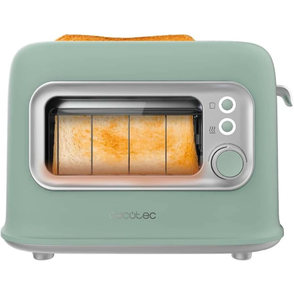 Toaster Cecotec 8040 Tostadora vertical RetroVision, 700W, Green