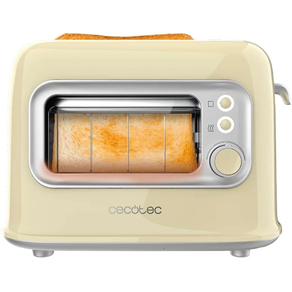 ტოსტერი Cecotec 8041 Tostadora vertical RetroVision, 700W, Toaster, Yellow