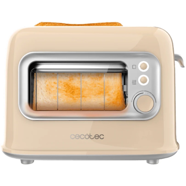 ტოსტერი Cecotec 8042 Tostadora vertical RetroVision, 700W, Toaster, Beige