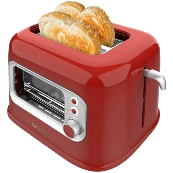 ტოსტერი Cecotec 8043 Tostadora vertical RetroVision, 700W, Toaster, Red