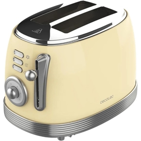 ტოსტერი Cecotec 03210 Vintage 800, 850W, Toaster, Yellow