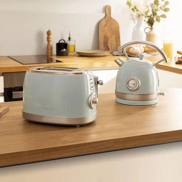 ტოსტერი Cecotec 03208 Vintage 800, 850W, Toaster, Light Blue