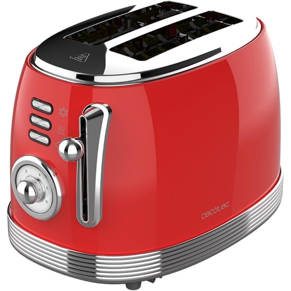 Toaster Cecotec 03259 Vintage 800, 850W, Red