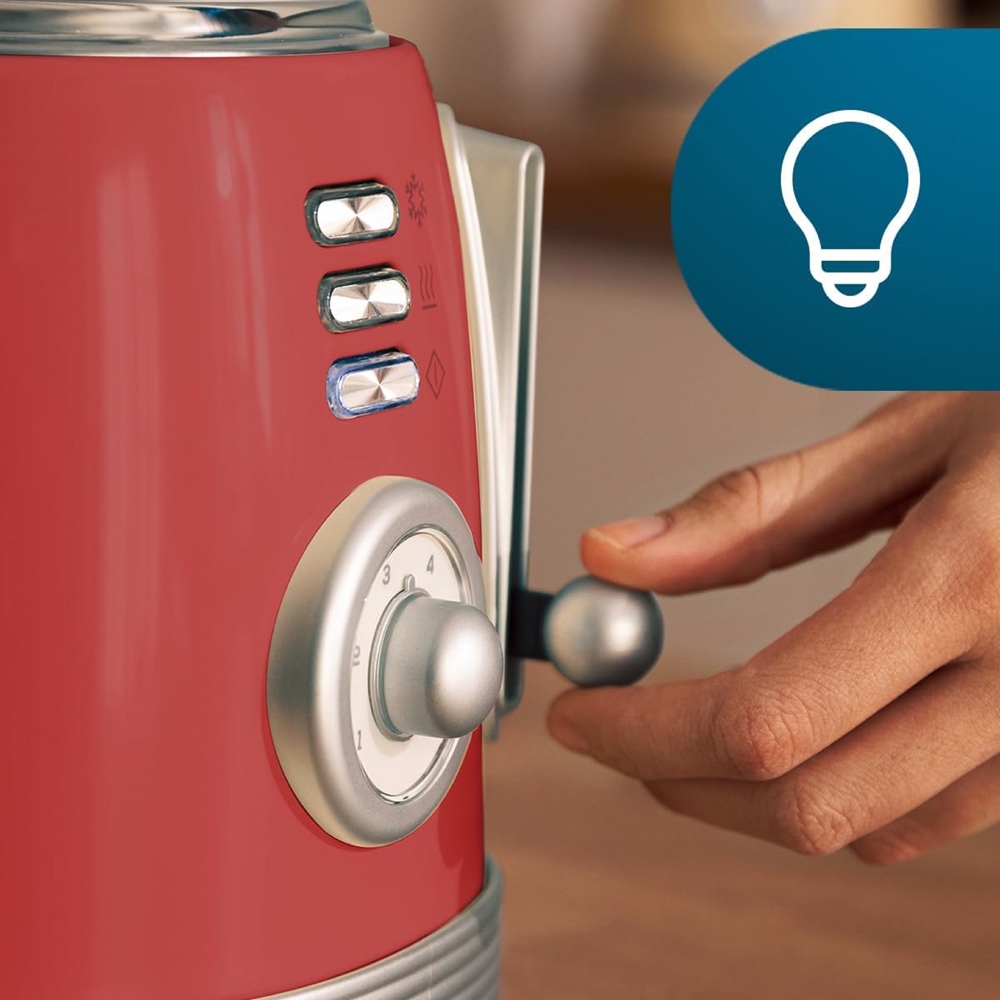 ტოსტერი Cecotec 03259 Vintage 800, 850W, Toaster, Red