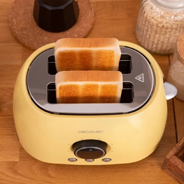 Toaster Cecotec 03107 ostador Vertical Digital Classictoast 8000, 800W, Yellow