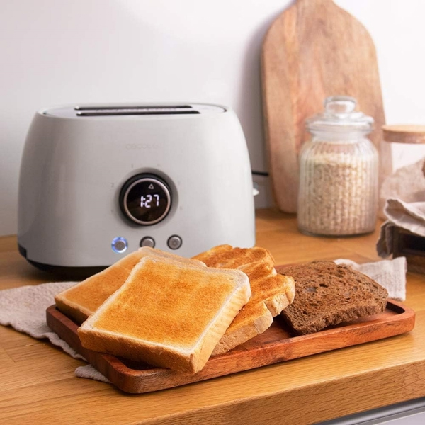 Cecotec 03106 Tostador Vertical Digital Classictoast 8000, 800W, Toaster, Beige