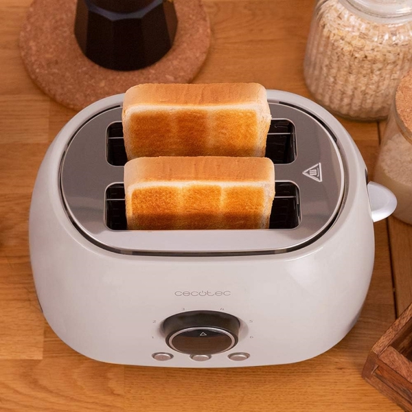 Cecotec 03106 Tostador Vertical Digital Classictoast 8000, 800W, Toaster, Beige