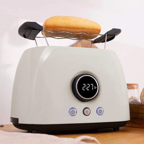 Cecotec 03106 Tostador Vertical Digital Classictoast 8000, 800W, Toaster, Beige