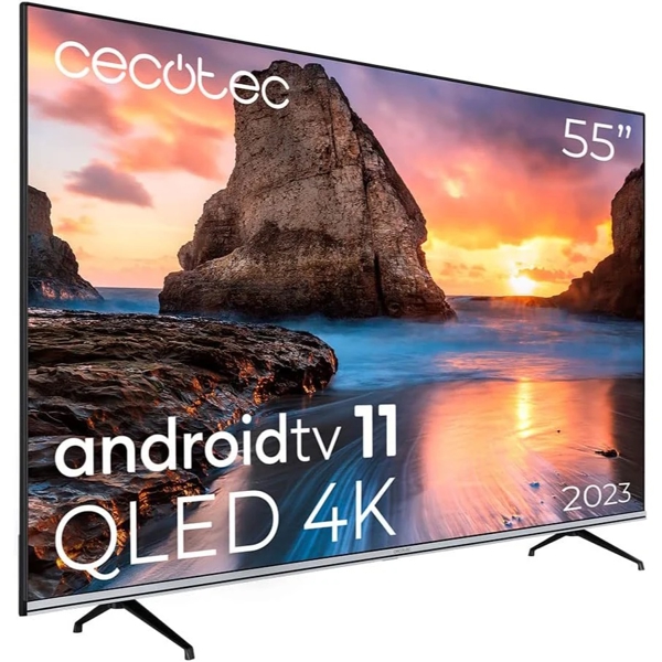 ტელევიზორი Cecotec 02566 V1 series VQU10055, 55", Android TV, 4K UHD, HDMI, Black