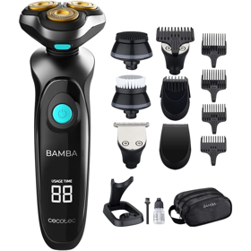 წვერსაპარსი Cecotec 04194 Bamba PrecisionCare TwistGroom 10in1, Electric Shaver, Black