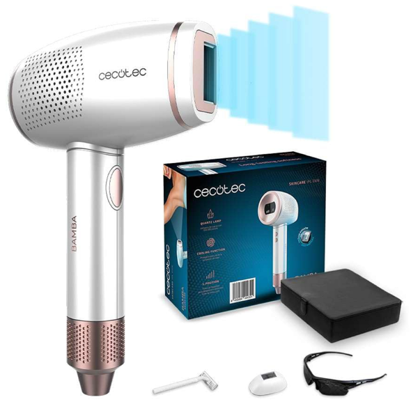 ეპილატორი Cecotec 4430 Bamba SkinCare IPL Gun, Epilator, White/Rose