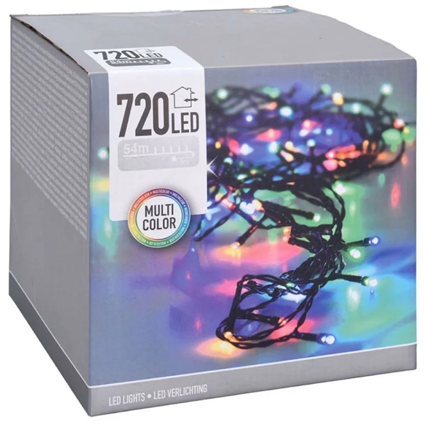 საშობაო განათება Koopman String MULTI-720 LED, 54m, Christmas Light, Multi Color