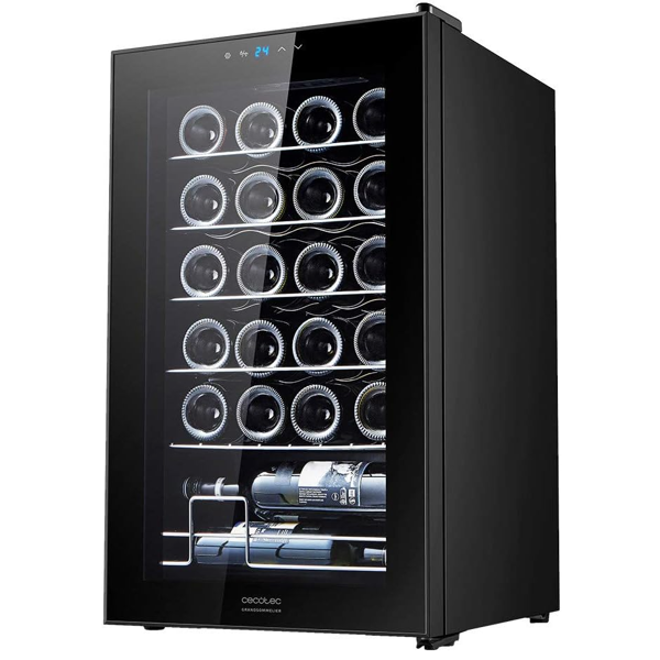 ღვინის მაცივარი Cecotec 02342 GrandSommelier 24000, Wine Refrigerator, Black