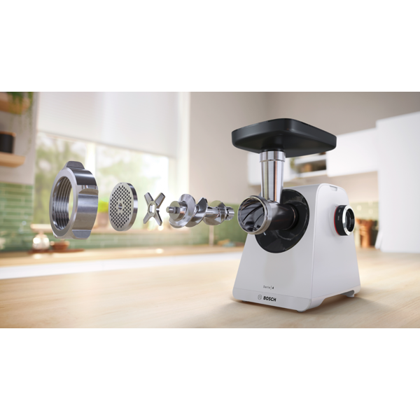 Bosch MFWS420W, 1900W, Meat Grinder, White/Black