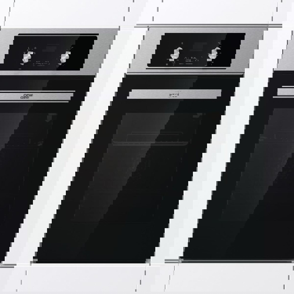 Gorenje BO6737E02AXK, 73L, Built-In, Black/Silver