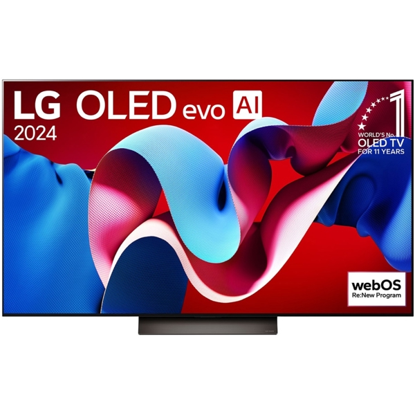 ტელევიზორი LG OLED48C4RLA.AMCN OLED Evo AI, 48", 4K UHD, Smart TV, USB, HDMI, LAN, BT, WIFI, Black