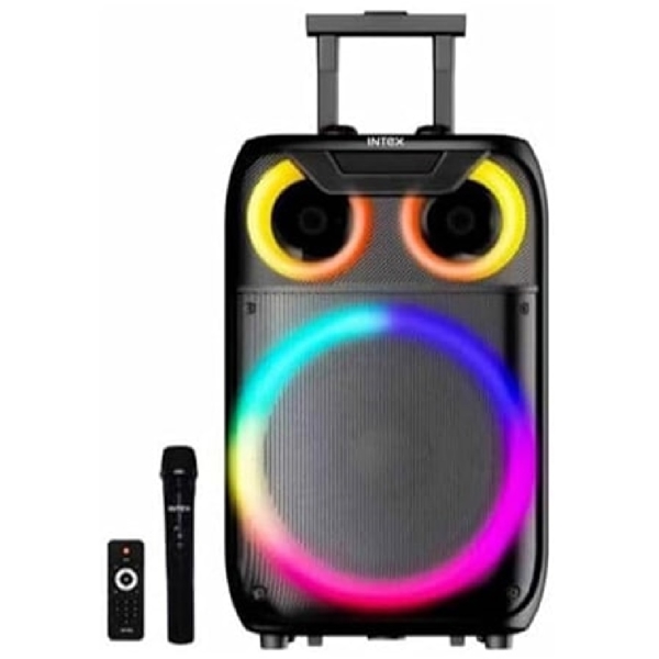 Intex T1219, 4000W, Bluetooth, USB, AUX, SD-card, Party Trolley Speaker, Black