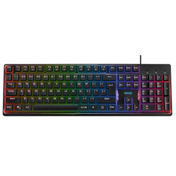 Noxo 330208 Fusionlight, Wired, RGB, USB, Gaming Keyboard, Black