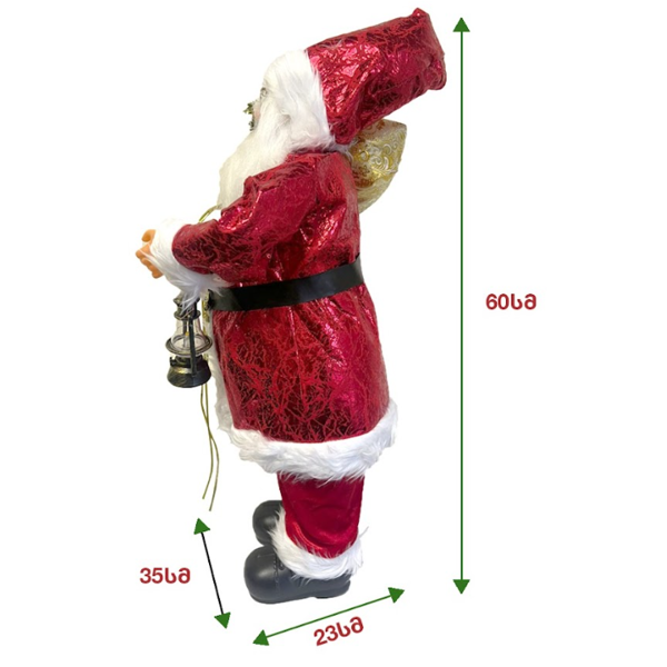 თოვლის ბაბუა ლაპლანდიდან OEM SAN-14, 60CM, Santa Claus, Red