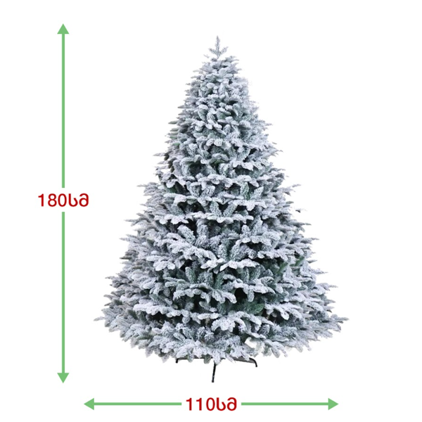 ნაძვის ხე სტოკჰოლმი OEM KK-180, 180CM, Christmas Tree, White/Green