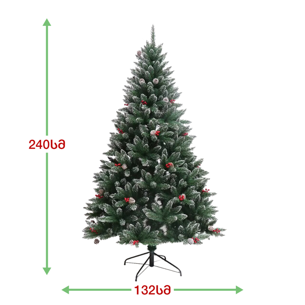 ნაძვის ხე მილანი OEM HH-240, 240CM, Christmas Tree, Green