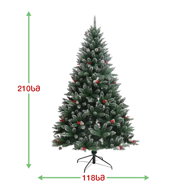 ნაძვის ხე მილანი OEM HH-210, 210CM, Christmas Tree, Green