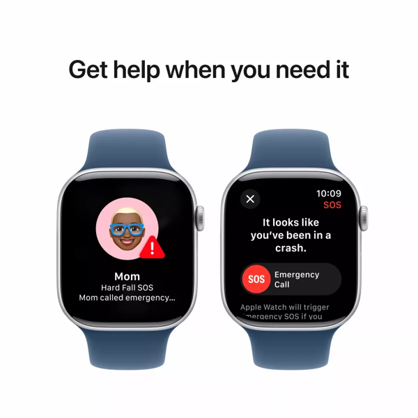 სმარტ საათი Apple MWWG3QI/A Watch Series 10, 1.77", IP6X Waterproof, Bluetooth, Wi-Fi, Smart Watch, Black/Blue
